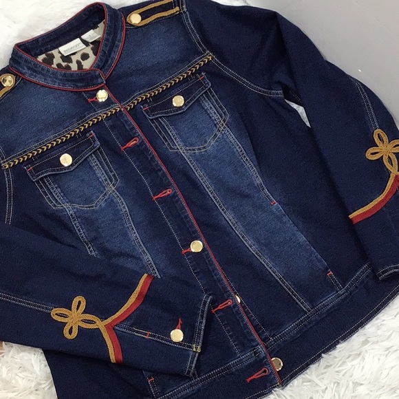 Chico’s Zenergy denim knit military jacket - Picture 11 of 15